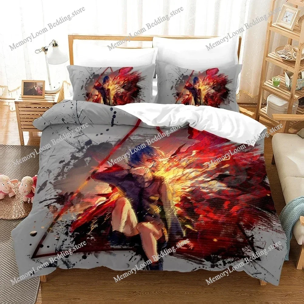 Tokyo Ghoul Modern Bedding Set Single-Twin-Full-Queen-King Size Adult Kid Bedroom Breathable Duvet Cover 3D Print Vibrant Anime