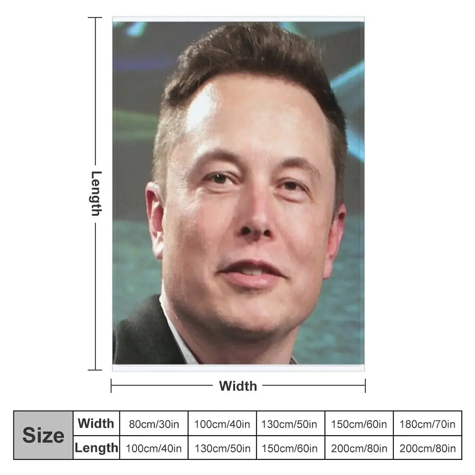 Elon Musk Throw Blanket Hairy Flannel Fabric For Decorative Sofa Hair Blankets