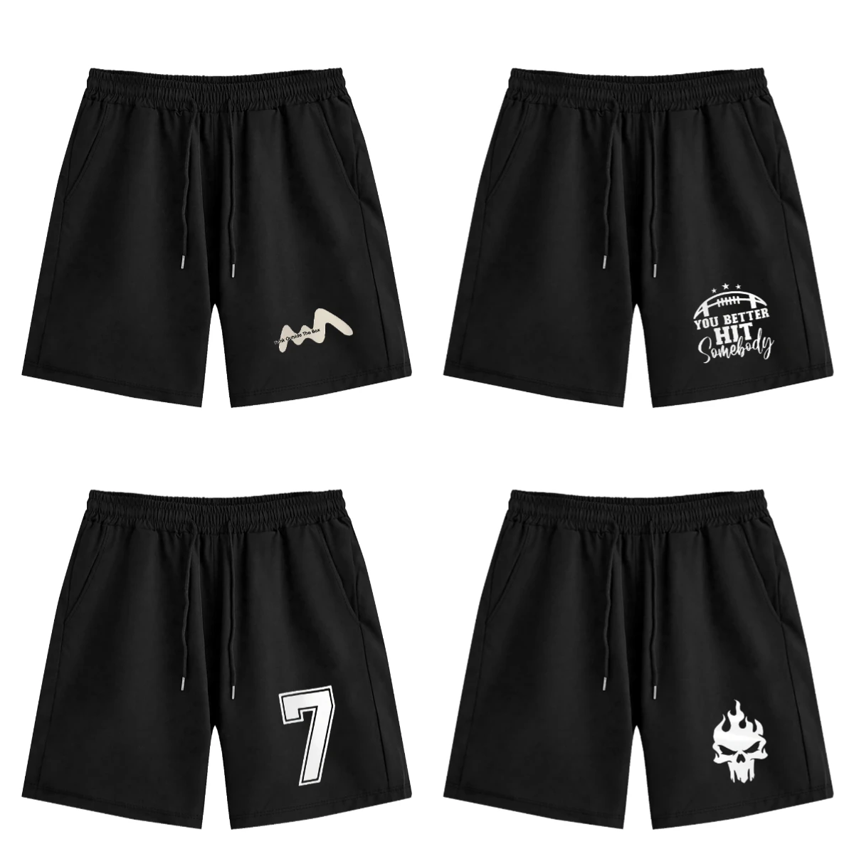 

Лето 202, мужские брюки, летние пляжные брюки для бега, хлопковые мужские спортивные дышащие шорты с фантастическим принтом больших размеров