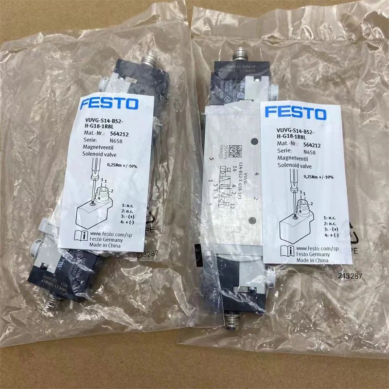 

New Original FESTO two five-way dual-control solenoid valve VUVG-L14-B52-T-G18-1R8L 574230