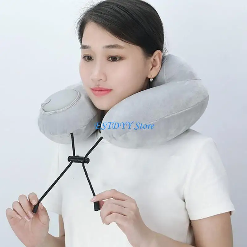 

G6DE Inflatable Travel Pillow Neck Cushions for Neck Support for Aircraft & Office Use, Press to Inflate Neck Pillow