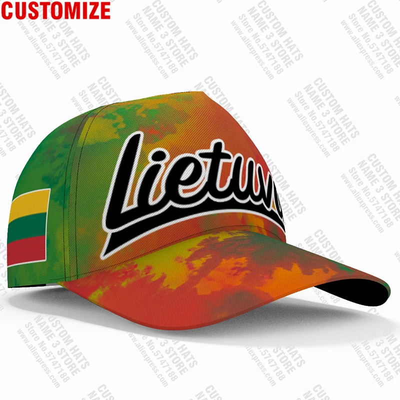 Lithuania Baseball Caps Free 3d Custom Name Team Lithuanian Logo Lt Hat Ltu Country Travel Lietuva Nation Lietuvos Flag Headgear