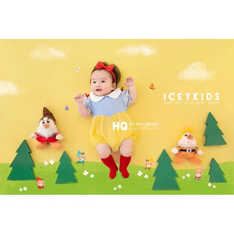 Hundred Days Set Baby Cute Cartoon Style Photography Clothing 100 Days Baby Studio Photography Props 신생아촬영  신생아