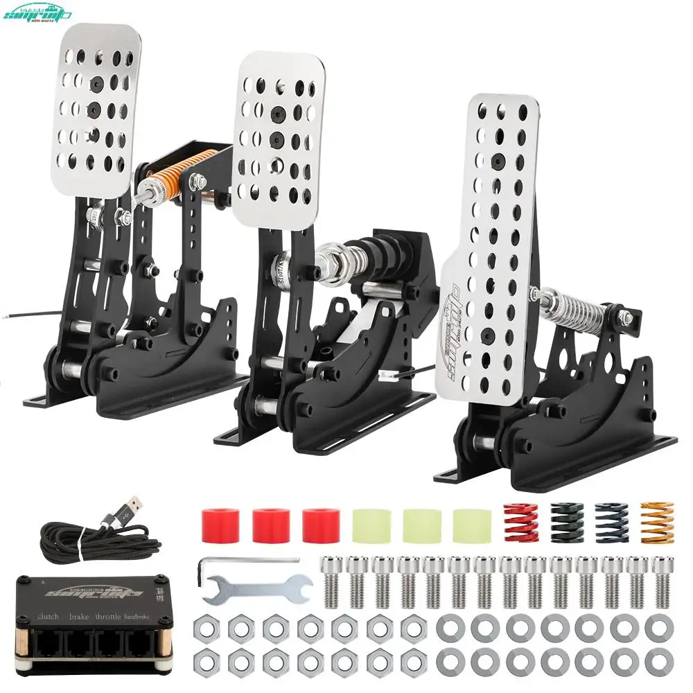 SimRuito Sim Racing Pedals Simulator Cockpit Metal material For PC 200KGLoad cell Driving Simulator ﻿