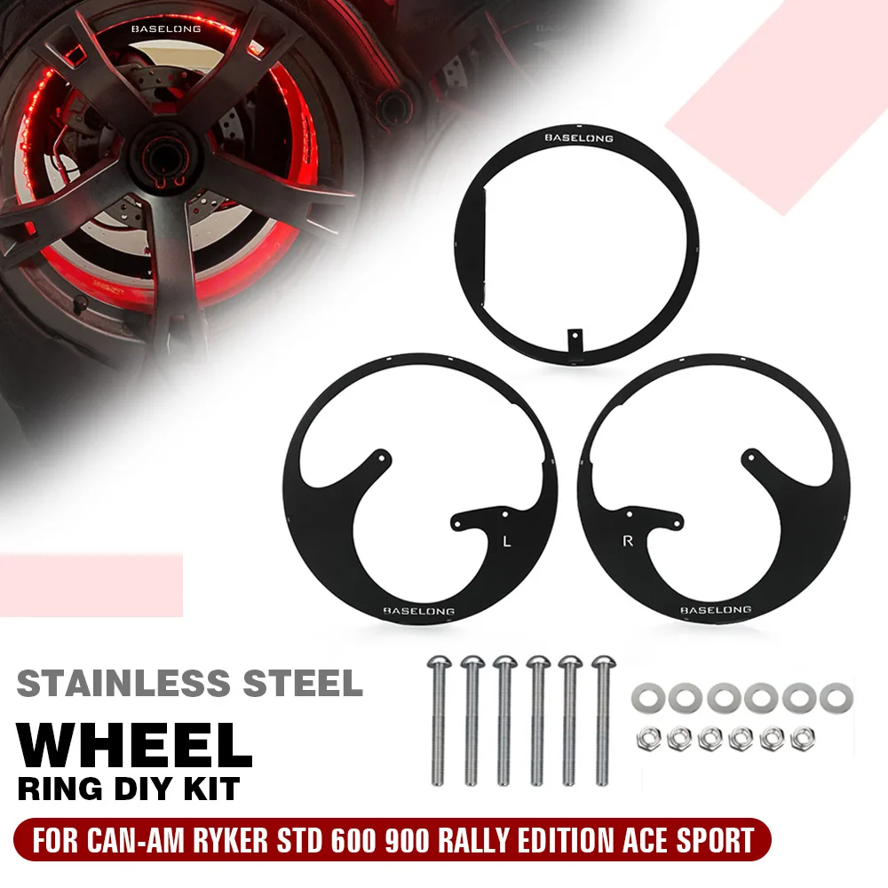 

For Can-Am Ryker STD 600 900 Rally Edition ACE SPORT Motorcycle Parts Rear Brake Disc Guard Cover Protector Wheel Ring DIY Kit