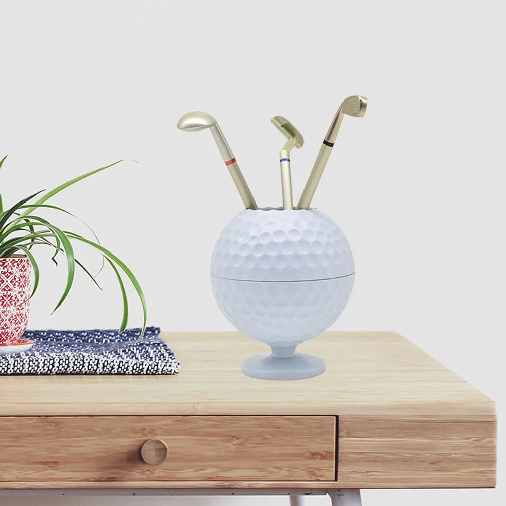 1 مجموعة كرة جولف حامل قلم البلاستيك نادي الغولف القلم سطح المكتب منظم قرطاسية مكتب عمل ديكور هدايا للرجال إكسسوارات الغولف #6