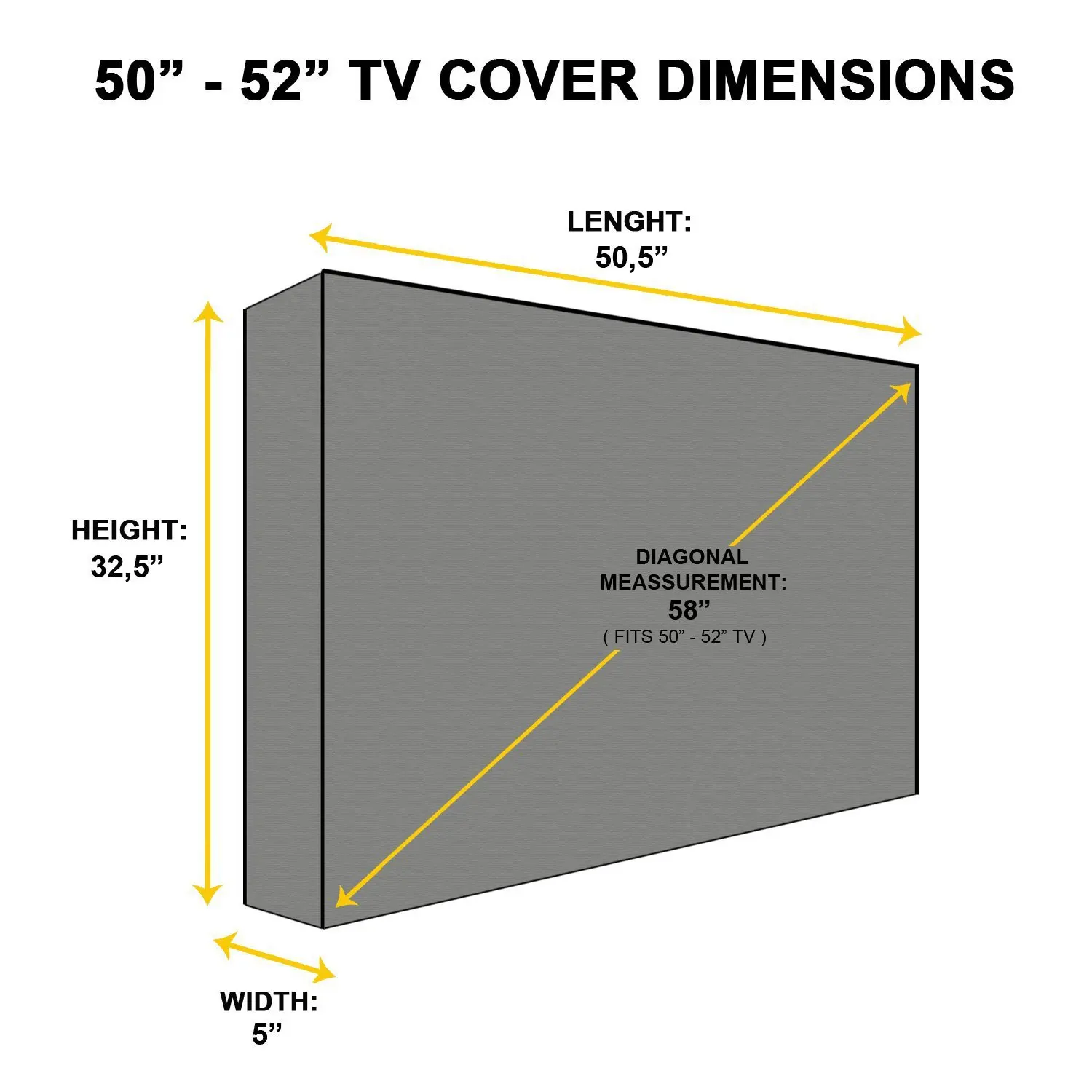 Outdoor-TV-Abdeckung, 32 Zoll, 36 Zoll, 43 Zoll, 50 Zoll, 55 Zoll, 60 Zoll, 65 Zoll, 75 Zoll, 85 Zoll TV-Bildschirm, wetterfeste Allzweck-Staubschutzhülle für LCD-Fernseher – Detail 6