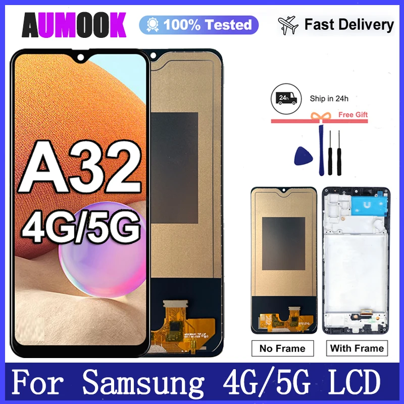 Pantalla AMOLED para Samsung Galaxy A32 4G 5G pantalla LCD montaje de pantalla táctil reemplazo para Samsung A32 5G A326 A325 pantalla