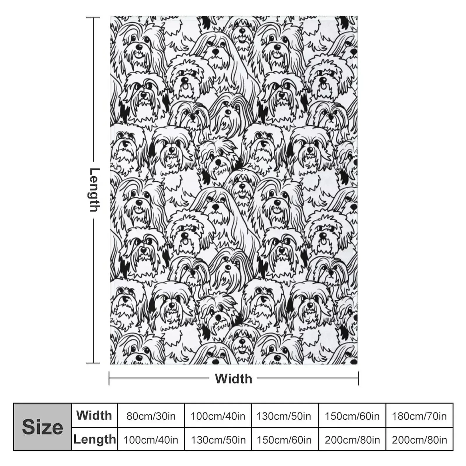 Oh Havanese Throw Blanket for sofa Decorative Throw Warm Retros Blankets