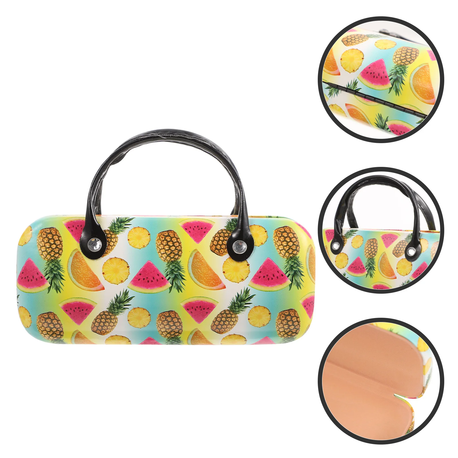 

PU Glasses Case Cartoon Pattern Lightweight Portable Travel Sunglasses Protection Storage Box Durable Handheld Glasses