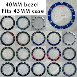 BLIGER 40mm aluminum/ceramic bezel with 43mm case Insert 40mm/31.8mm replacement watch accessory parts