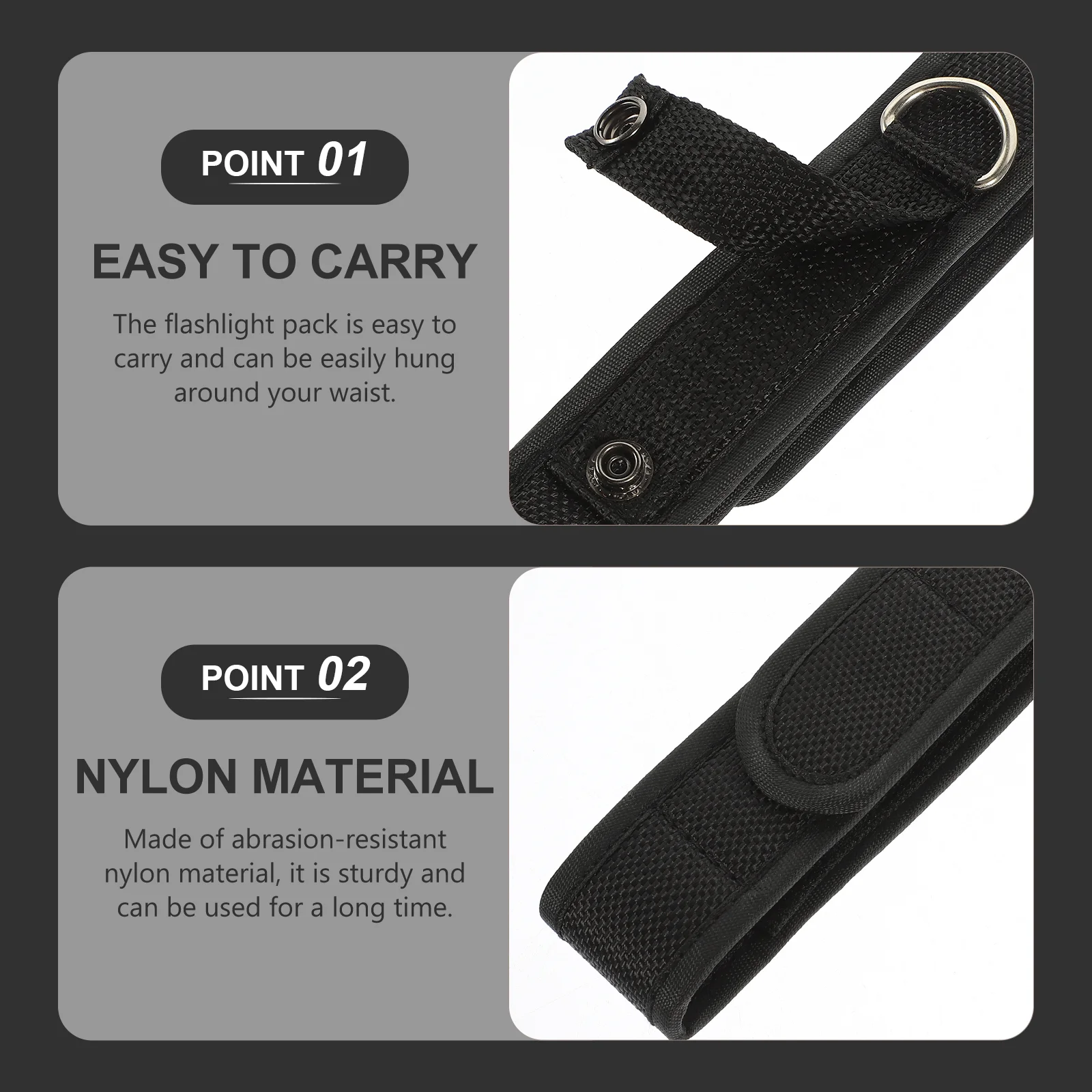 Flashlight Waist Holder Woven Universal Nylon Small Case (small within 13cm) Flashlights