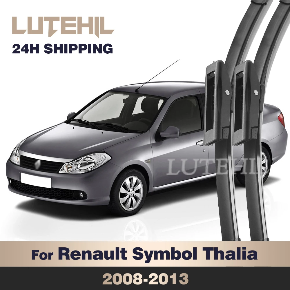 

LUTEHIL Wiper For Renault Symbol Thalia MK2 2008-2013 2009 2010 2011 2012 Front Wiper Blades Windshield Windscreen Window 24"16"