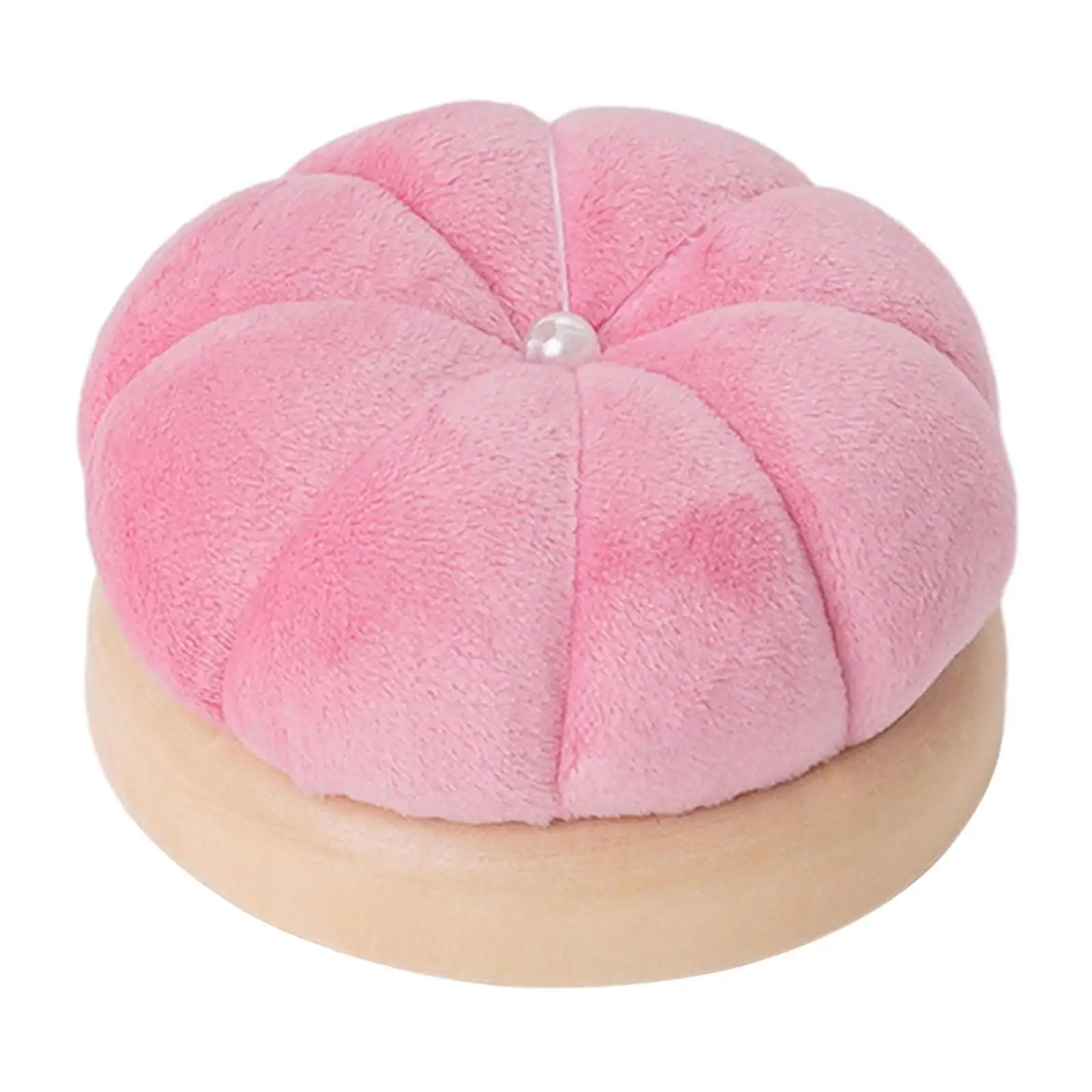 Handcraft Sewing Pin Cushion Wood Base PP Cotton Fill Portable Cute Holder for Pins Storage Quilting Tool