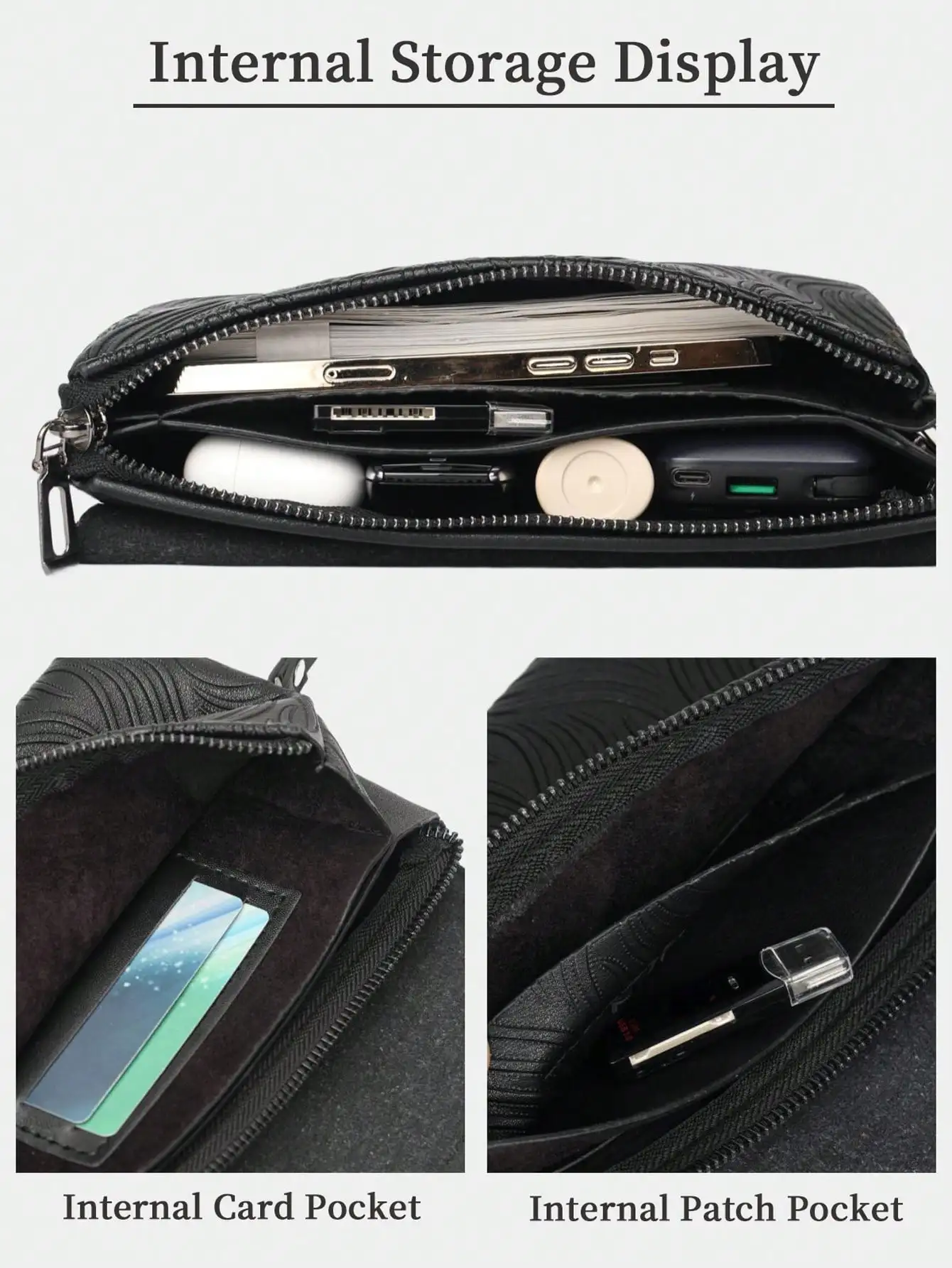 Fashion Casual Clutch Bag Business Travel Large Capacity Multi Compartment Flap Wristlet Bag Cell Phone Bag Handbag Clutch Bag