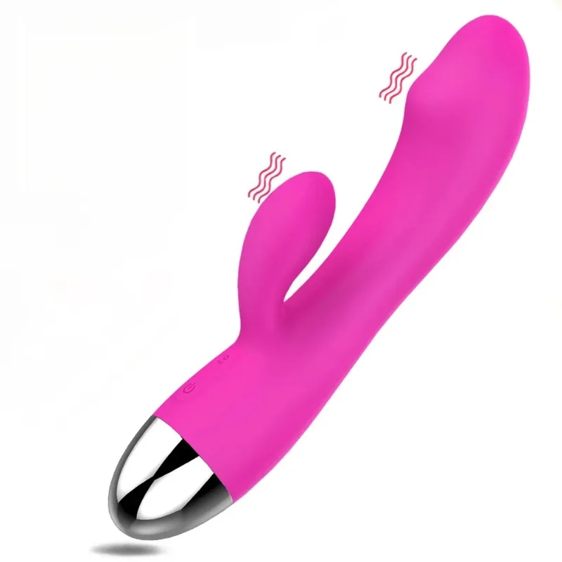 Dual-Headed Multi-Speed G-Spot Vibrator for Women, Body-Safe Silicone Clitoral and Vaginal Stimulator with Ergonomic Design