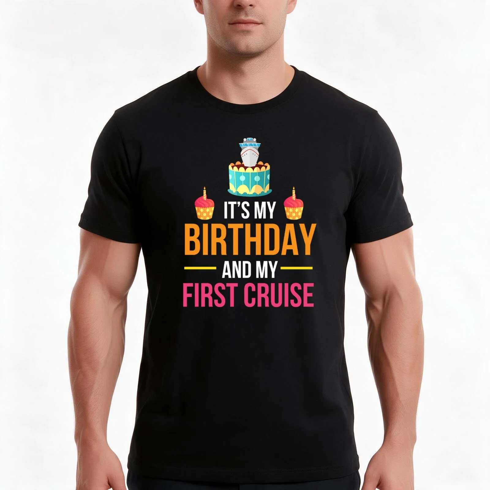 it is my birthday and my first cruise T-Shirt Summer Casual Cotton Tee Oversized Streetwear Tops Vintage Graphic Print