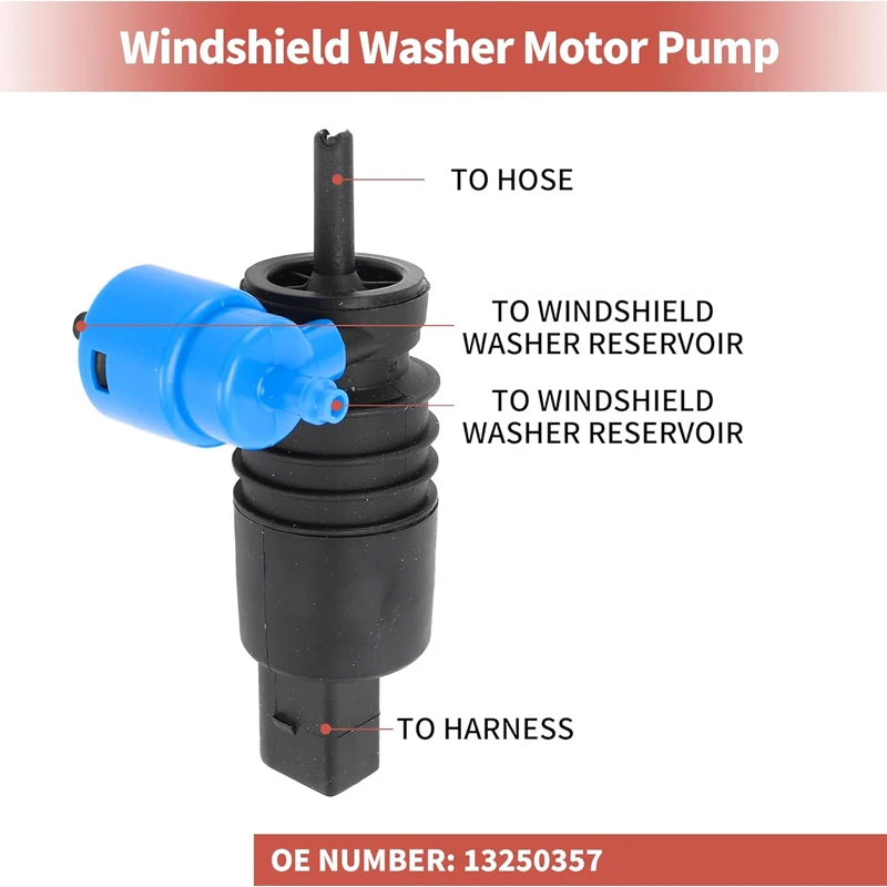 13250357 Windshield Washer Pump For Vauxhall Astra J GTC 2010 to 2018 MK1 MK2 MK3 MK6 MK7 New