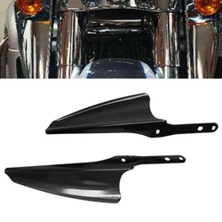 Motorcycle Gloss Black Front Fork Mount Wind Deflectors Fairing For Harley Touring Road King Electra Street Glide FLHR 1995-2021