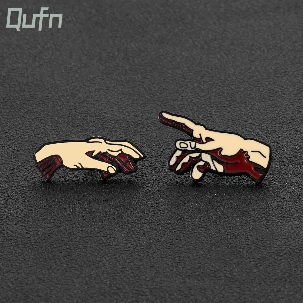 Fashion Enamel Pin Collection The Creation of Adam Brooches Art MetalLapel Pins Backpack Badge Collar Jewelry Accessories