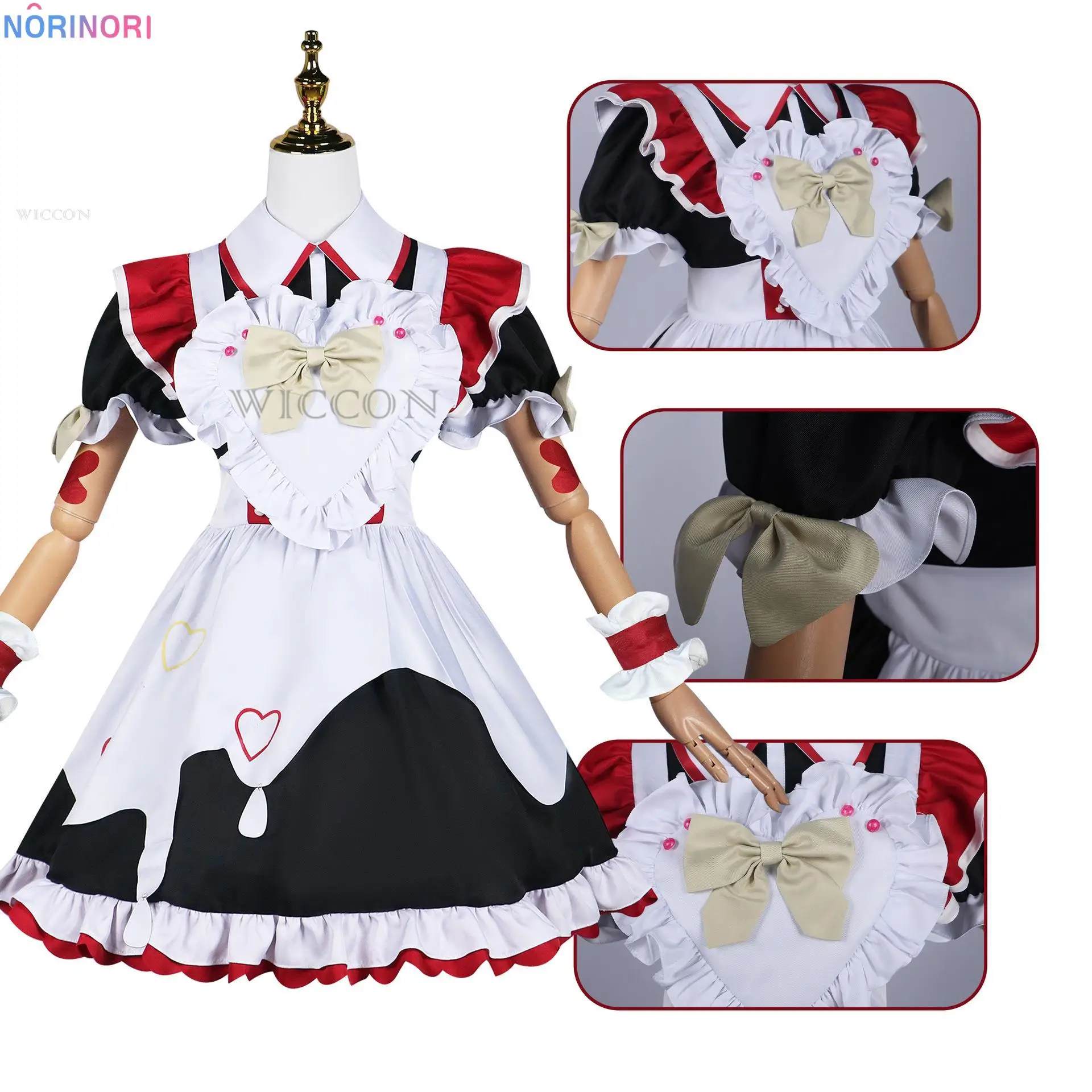 Anime Abyss KAngel Cosplay Game NEEDY GIRL OVERDOSE Cosplay Costume Girl Abyss Maid Dress Wig Outfit Set Women Party Clothing