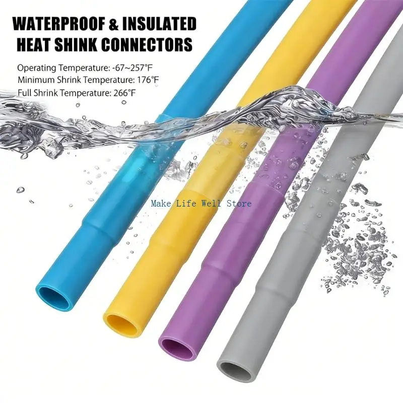  Temperature Activated Water Resistant Wire Joiners Fast Link Squeeze Terminals 100pc for Easy & Secure Electrical Setups