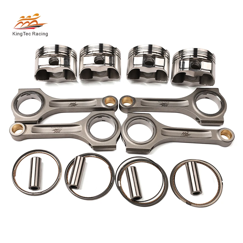 KTC Racing 1NZ Forged 4340 Steel I beam Connecting Rod 4032 Aluminum Piston Kit for Toyota 1NZ-FE Upgrade with ARP bolts