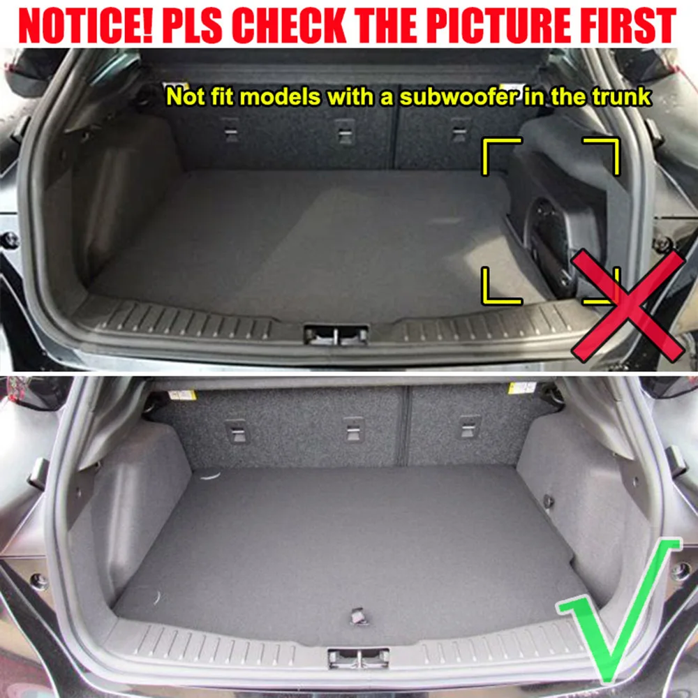 Car Special Rear Trunk Mat for Ford Focus 3 MK3 Hatchback 2011~2019 Tray Waterproof Luggage Rug Pad Space Liner Cover Accessorie