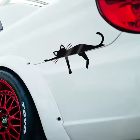 Funny Cat Stickers Vinyl Decal Decoration Reflective Stickers For Car Body Windows Windshield Bumper Truck Styling Accessories