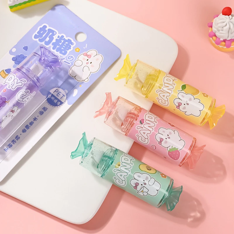 White Correction Tape Cute Whiteout Correction Sweet Candy Tape Correction Tape Eraser For School Office Home Supplies