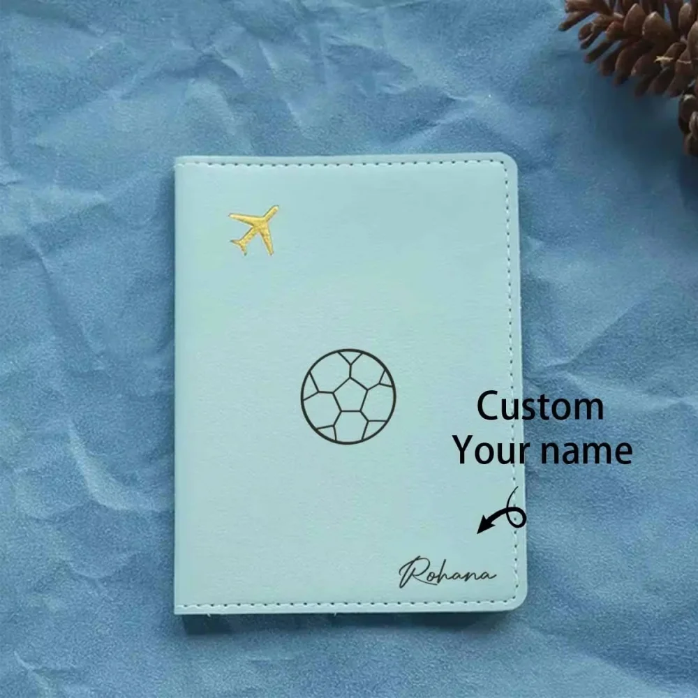 Personalized Name PU Passport Cover, Handmade Leather Style Passport Wallet, Scratch Resistant Gift For Daughter