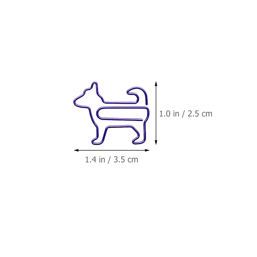12 Pcs Bookmark Folder Metal Cartoon Clip Coloful Paper Clips 55x4x2cm Mini Binders Dog