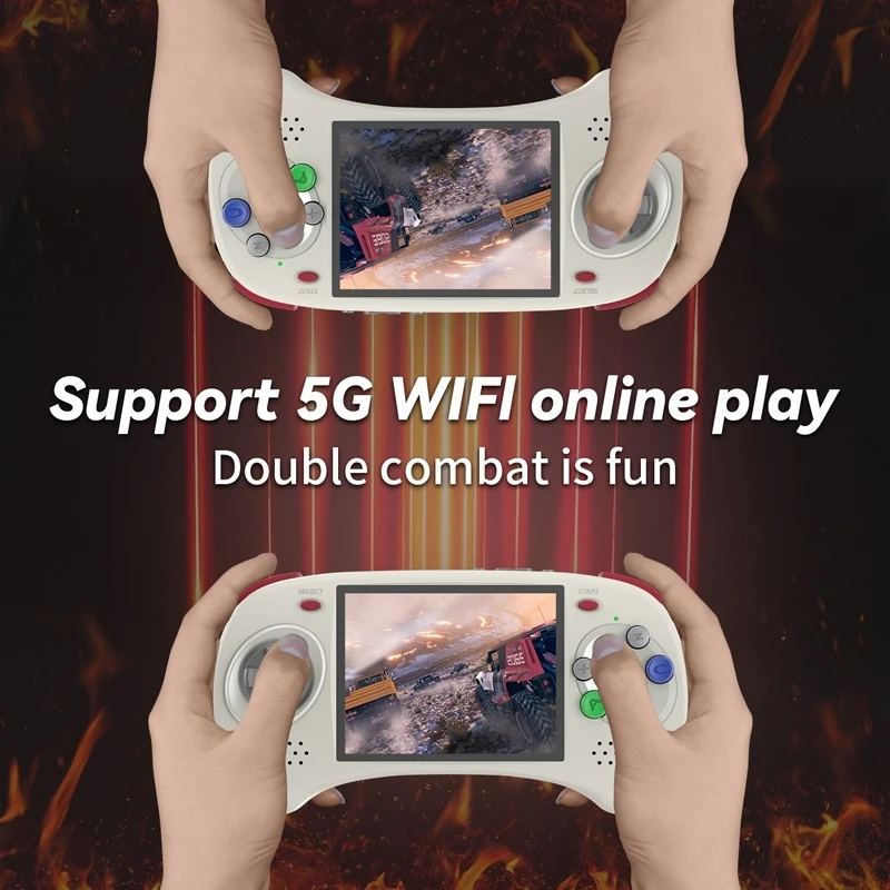 Console de jogo portátil Tela IPS de 4 polegadas Sistema Linux / Android 11 Arcade de vídeo portátil 256G