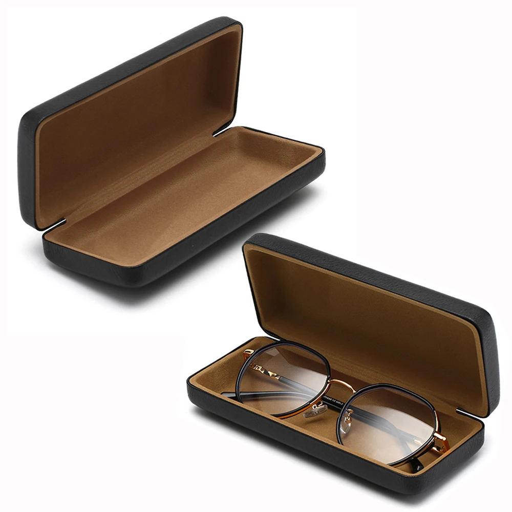 حافظة نظارات عصرية بنمط ليتشي حافظة نظارات شمسية صندوق تخزين نظارات للنساء والرجال حافظة نظارات محمولة للسفر #3