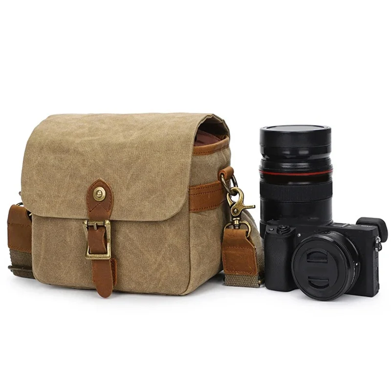 FULL-Canvas SLR Camera Bag Micro Single Messenger Bags Waterproof Wear-Resistant Shoulder Photography Backpacks A