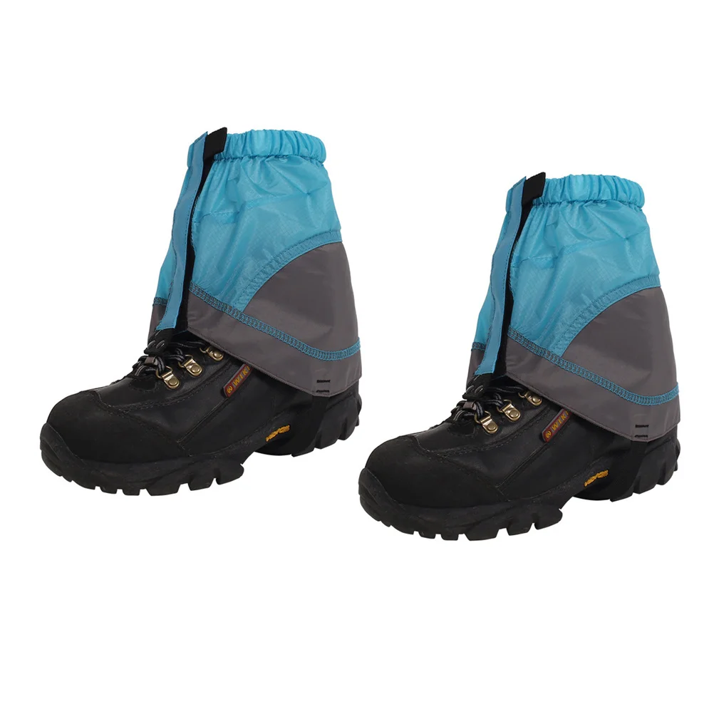 1Pair Low Gaiters Waterproof Lightweight Ankle Shoes Cover for Hiking Walking Backpacking Hunting Climbing Blue Grey