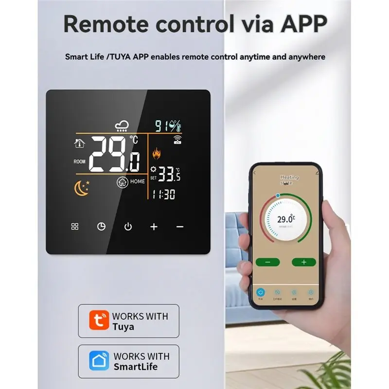 JABS-Water Gas Boiler 3A Wifi Smart Thermostat Tuya Temperature Controller For Google Home Alexa Home Automation