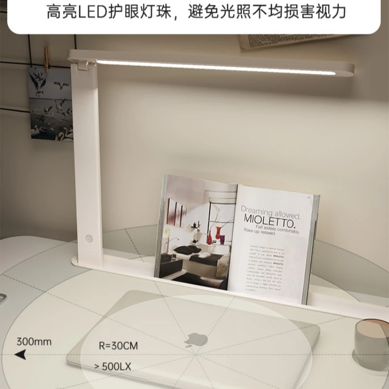 Small table with lamp bed folding reading bedside lamp dormitory lazy desk bay window student study table