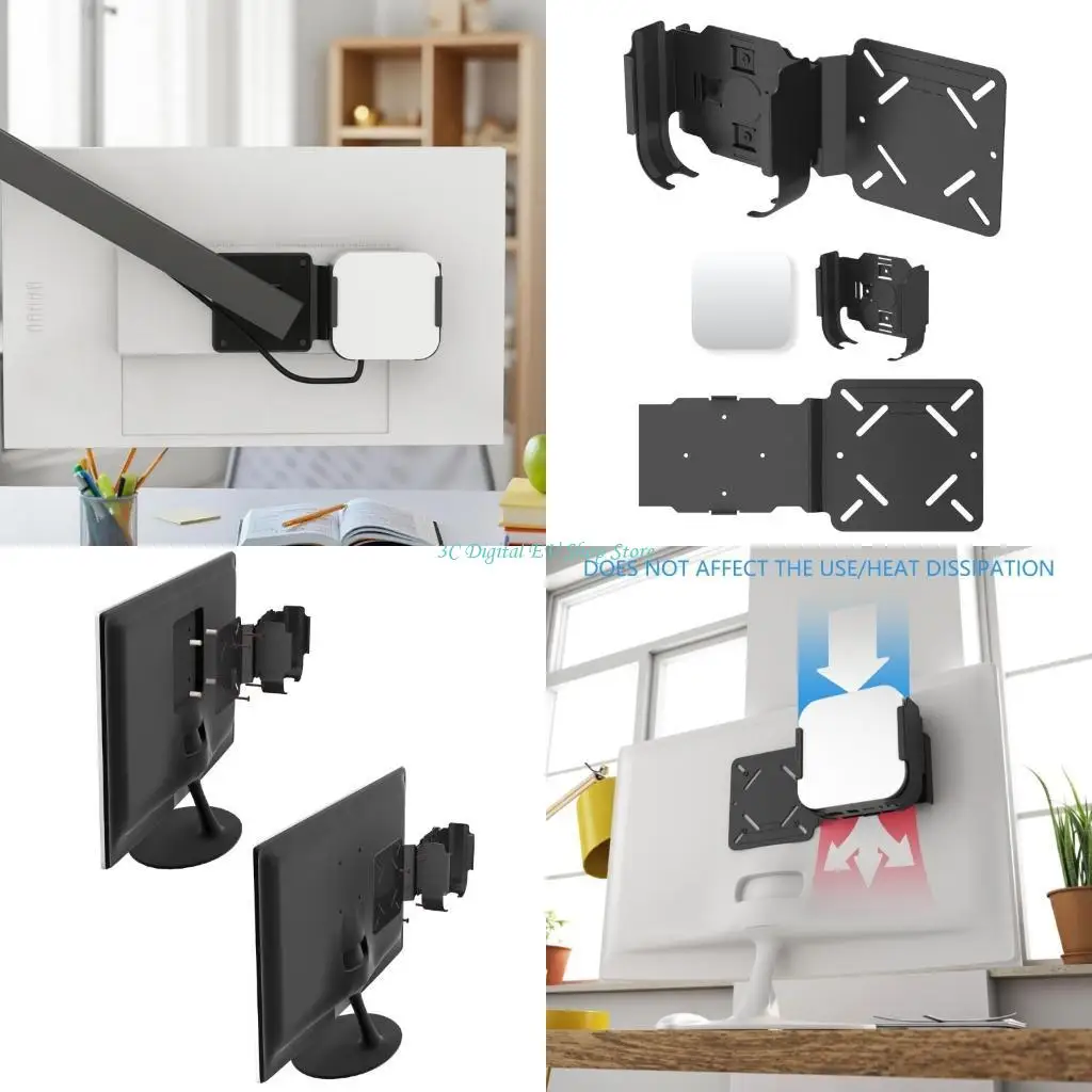 E74D 1 Set Multiple Position Mount Stand For Mini 2024 Desktop PC VESA Compatible