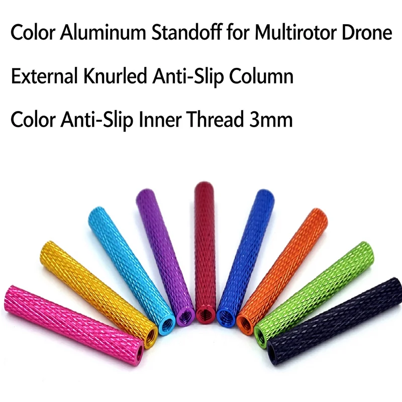 7075 Aluminium Alloy M2 M3 Internal Thread Standoff Sleeve Nut Spacer Stud Screw Post for FPV Quadcopter Frame