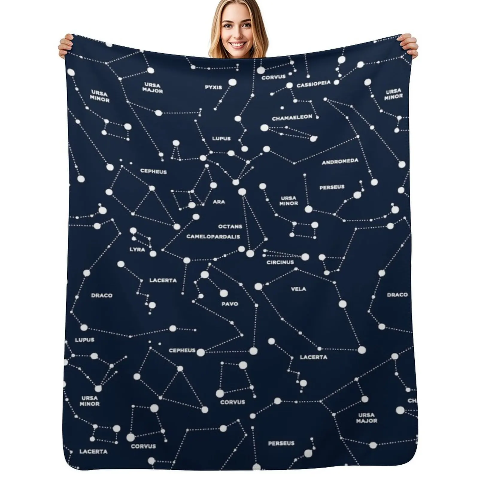 Constellation Throw Blanket Soft Warm Blanket Gift for Men Women Adults