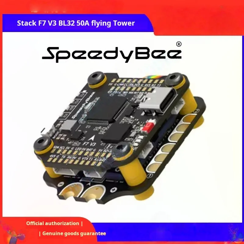 SpeedyBee Stack F7 V3 BL32 50A - Flying Tower F722 V3 Flight Controller FPV Racing Drone