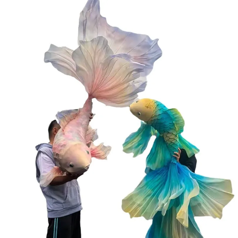

2025 New Year's New Meichen Decoration Festival Atmosphere Window Props Simulation Decoration Handmade Luminous Koi Fish Light