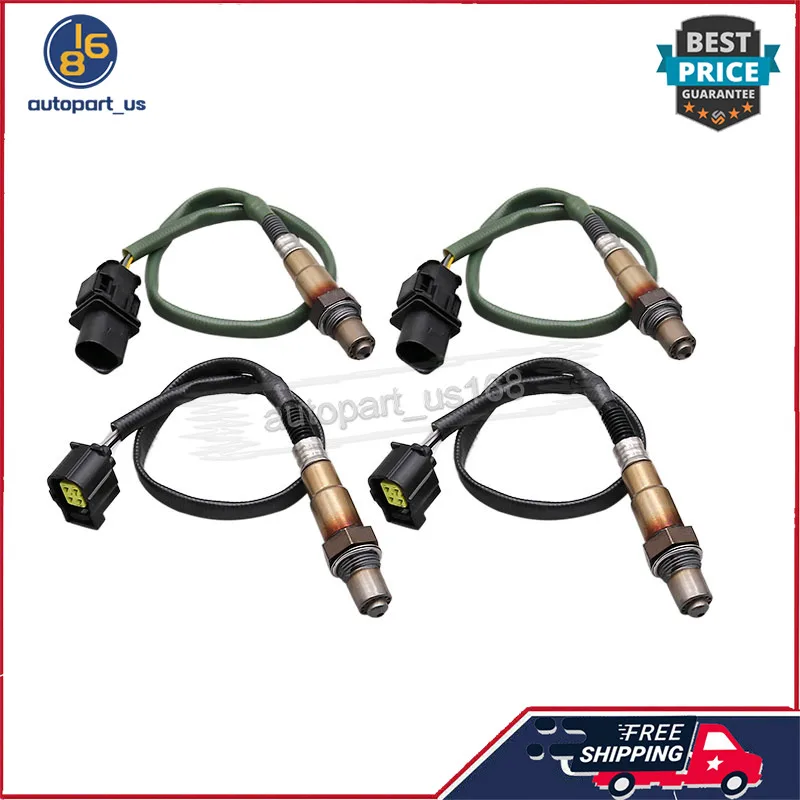 For Mercedes-Benz R350 R550 S550 E550 GL450 GL550 ML350 ML550 4Pcs Upstream & Downstream Oxygen O2 Sensor A0035427018 0045420818