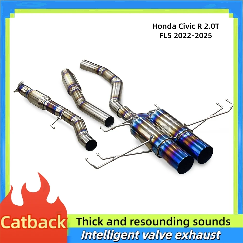 

Titanium Exhaust System Muffler for Honda Civic R 2.0T FL5 2022-2025 High Performance Racing Performance Catback Exhaust Pipes