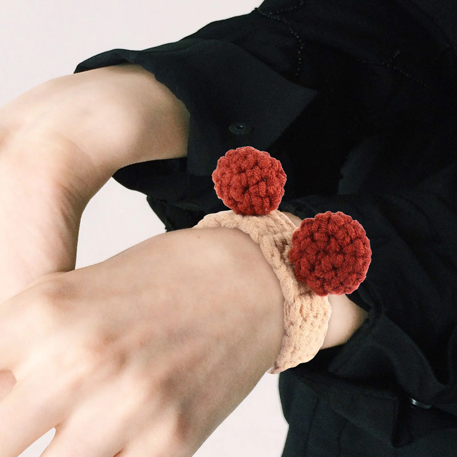 

Wool Knitted Bracelet Yarn Kids Christmas Gifts Knitting Wristband Lovely Lovers