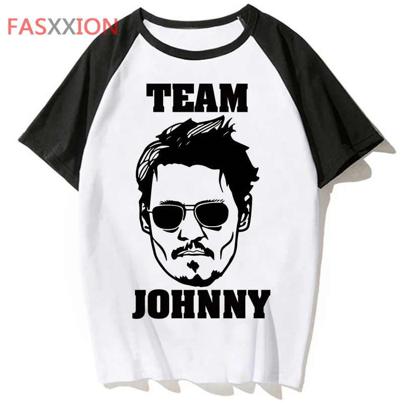 Johnny Depp camiseta ropa hombres pareja ropa streetwear casual vintage harajuku verano top estético