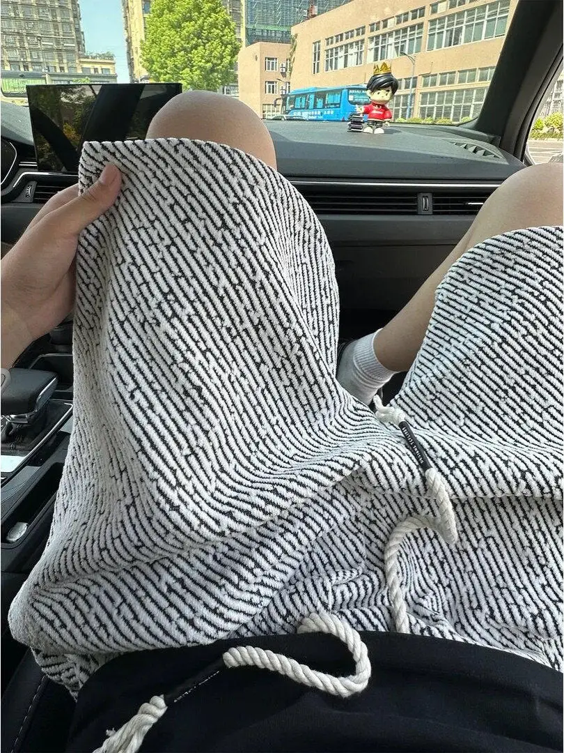 

Zebra Print Men's Shorts Summer Outdoor Wear Trendy Loose Straight Leg Medium Length Casual Five-Quarter Pants