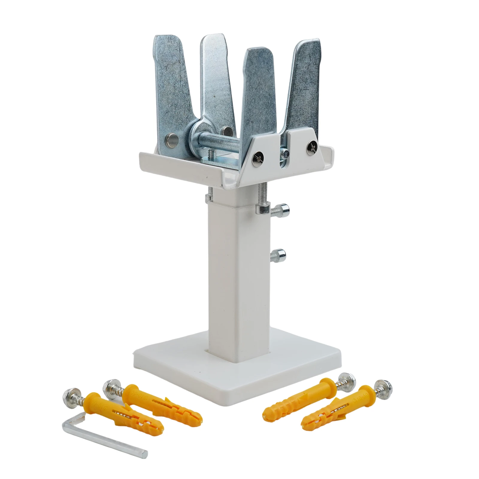 Steel Radiator Brackets for Panel Radiators with Adjustable Height from 14 to 21 cm Expansion Anchors for Enhanced Stability