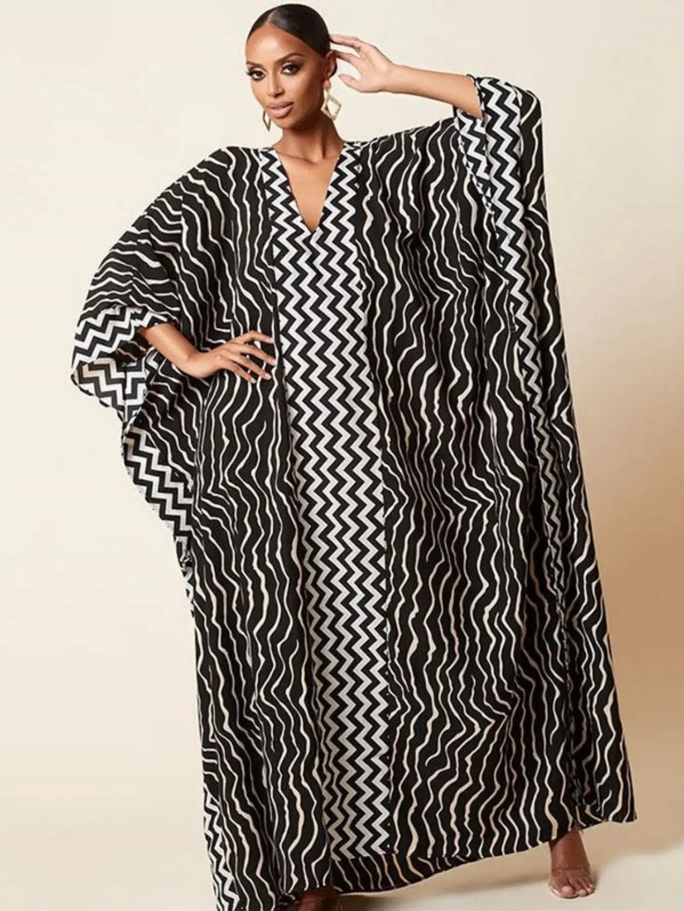 

Женское летнее пляжное платье-накидка в стиле бохо, свободного кроя, больших размеров, для отпуска, надевается поверх купальника